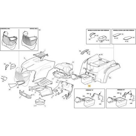 ABDECKUNGSZENTRUM. SCHWARZES ABS MP/SD GEPRÄGT ORIGINAL STIGA – 325110541/0 | NewgardenParts.com