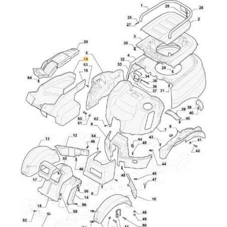 KIT TAPA SOPORTE EXTERNO PFM AMARILLO STIGA ORIGINAL STIGA - 337110309/0 | NewgardenParts.com