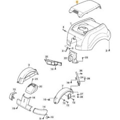 TAPA DE MOTOR ORIGINAL STIGA (GRIS) - 1134-5264-01 | NewgardenParts.com