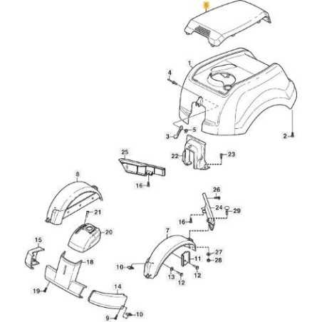 TAPA DE MOTOR ORIGINAL STIGA (GRIS) - 1134-5264-01 | NewgardenParts.com