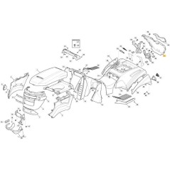 HINTERE ABDECKUNG MTR SD SCHWARZ ORIGINAL STIGA - 325110523/0 | NewgardenParts.com