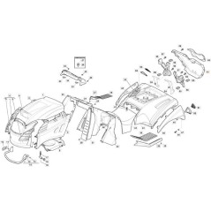 HINTERE ABDECKUNG MTR SD ROT RAL3003 ORIGINAL STIGA - 325110490/0 | NewgardenParts.com
