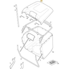 YELLOW BAG COVER 122410 MP 84/98 ORIGINAL STIGA - 325110439/2 | NewgardenParts.com