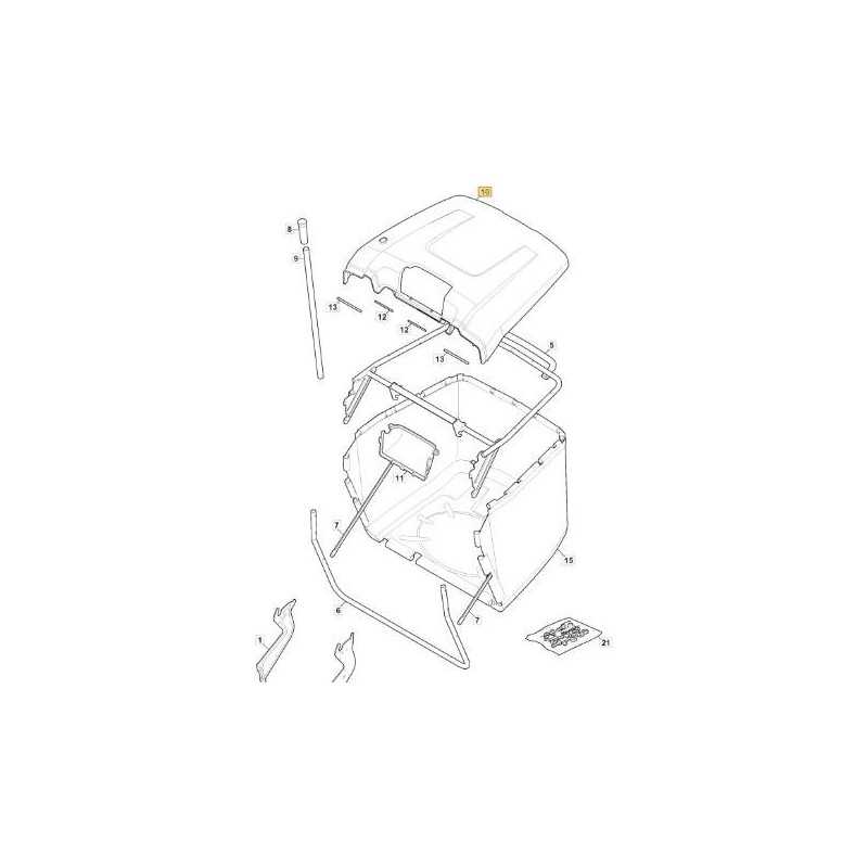 YELLOW BAG COVER 122410 MP 84/98 ORIGINAL STIGA - 325110439/2