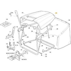COUVERCLE DE SAC ROUGE RAL3003 MONT.NJHE ORIGINAL STIGA - 325110484/0 | NewgardenParts.com