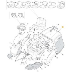 STD NR66 ROTE TASCHENABDECKUNG ORIGINAL STIGA - 327110513/0 | NewgardenParts.com