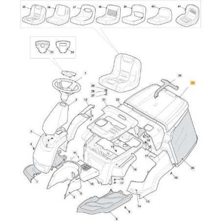 STD NR66 RED BAG COVER ORIGINAL STIGA - 327110513/0 | NewgardenParts.com