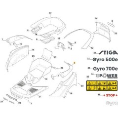 COPERTURA SEDILE SX eZTR ORIGINALE STIGA - 337110397/0 | NewgardenParts.com