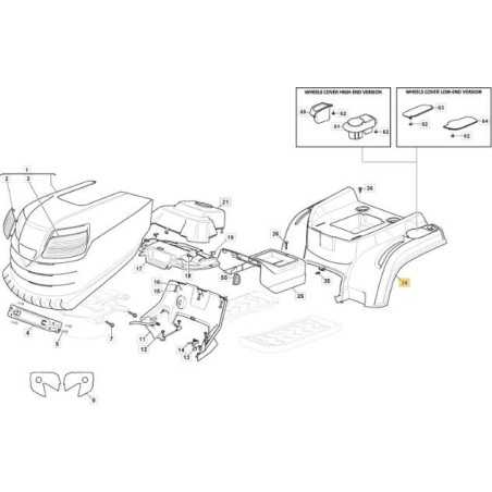 TAPA RUEDA NEGRA 901510 MP 84C ORIGINAL STIGA - 325110435/1 | NewgardenParts.com