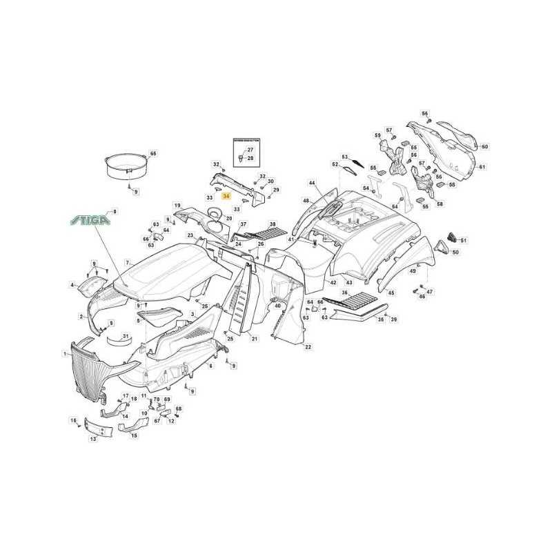 KIT TABLEAU DE BORD TX HE GRIS NCS8000N S/C(FTI) ORIGINAL STIGA - 325120281/0