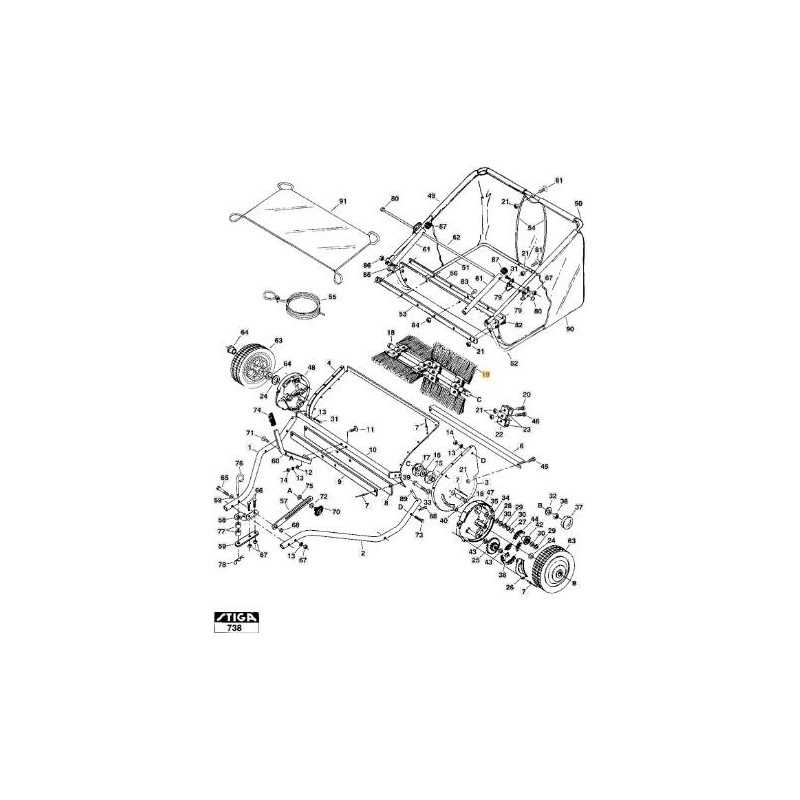 ELEMENTO SPAZZOLA 42 ORIGINALE STIGA - 1319-2630-01