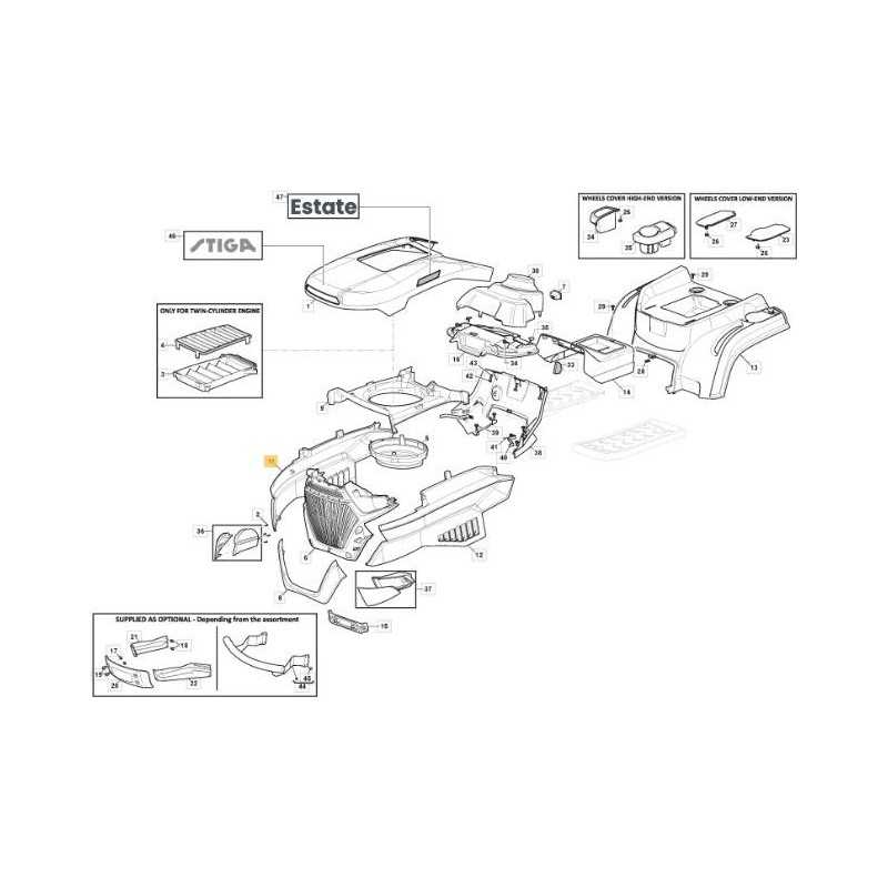 RIGHT SIDE BONNET SDST GRAY NCS8000N PP ORIGINAL STIGA - 325207306/0