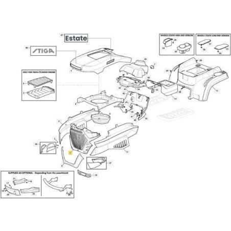 CAPOT AVANT SDST NOIR PP ORIGINAL STIGA - 325077036/0 | NewgardenParts.com
