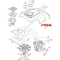 AUTOCLIP SHELL ASSEMBLY 524S (L200L) ORIGINAL STIGA - 112600153/0 | NewgardenParts.com