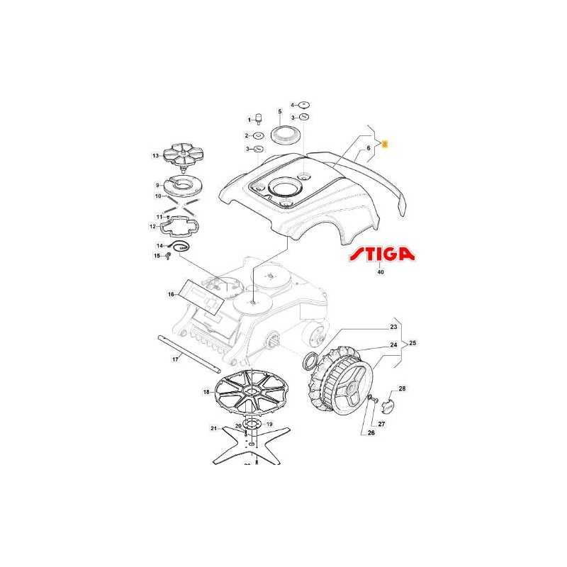 GRUPPO CALOTTA AUTOCLIP 524S (L200L) ORIGINALE STIGA - 112600153/0
