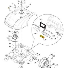 AUTOCLIP SHELL ASSEMBLY 550 SG ORIGINAL STIGA - 112600348/0 | NewgardenParts.com