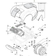CONJUNTO TAPA MOUNTFIELD MTF2000 ORIGINAL STIGA - 112600358/0