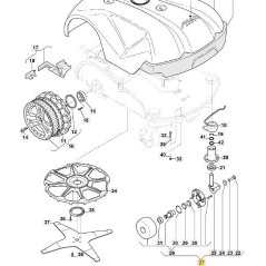 ENSEMBLE ROUE AVANT GAUCHE (L300) ORIGINE STIGA - 112600260/0 | NewgardenParts.com