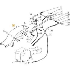 SUPPORT DE GUIDON ORIGINAL STIGA ROUGE - 1483-2357-01 | NewgardenParts.com