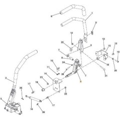 STEERING LEVER, LEFT SIDE ORIGINAL STIGA - 118830954/0 | NewgardenParts.com