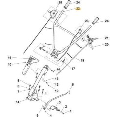 ORIGINAL STIGA HANDLE - 118802862/0 | NewgardenParts.com