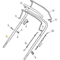 UPPER HANDLE ERGO NT LUX VGA+IMP. x ORIGINAL STIGA DASHBOARD - 381007525/0 | NewgardenParts.com