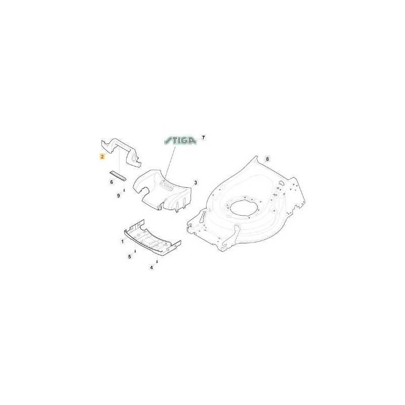 FRONT HANDLE MP2 554 PAINTED ASTR GRAY ORIGINAL STIGA - 381393704/0