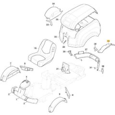 ORIGINAL STIGA LEFT PARK INTERNAL MUDGUARD - 337491257/0
