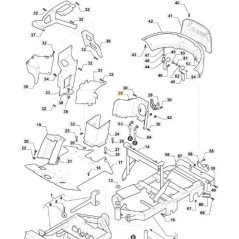 REAR SEAT COLUMN PLATE PFM VNN ORIGINAL STIGA - 387547009/1 | NewgardenParts.com