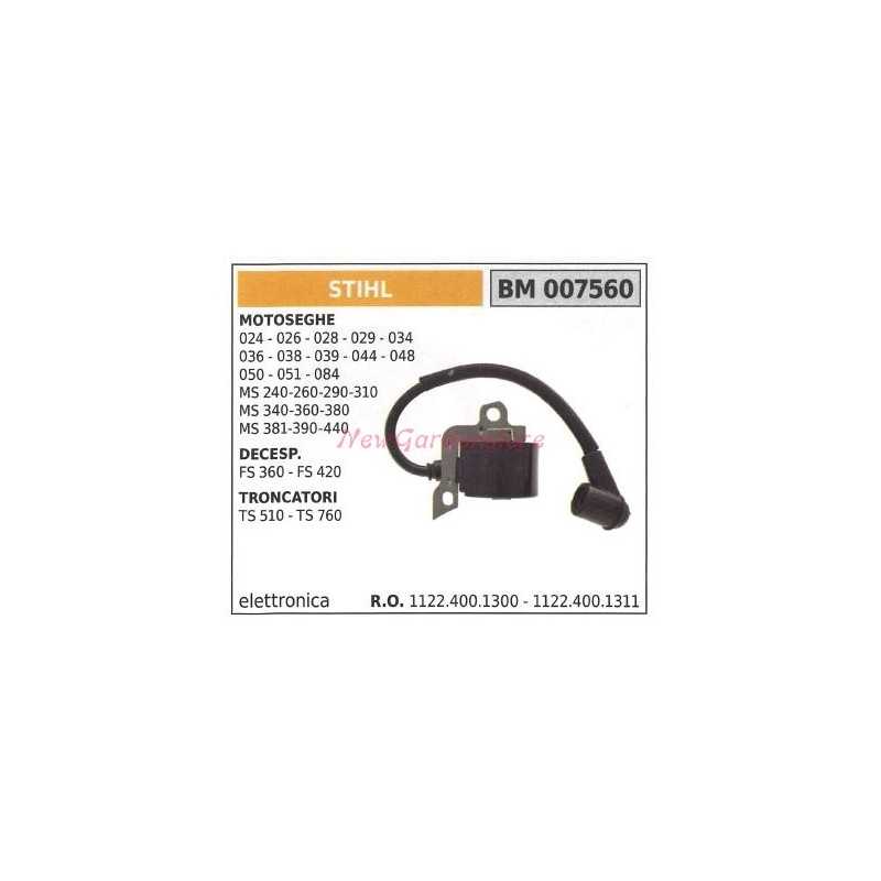 Bobine d'allumage pour tronçonneuse, débroussailleuse et scie à tronçonner STIHL 007560