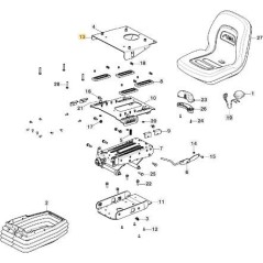 PIASTRA SEDILE FISSA PFM VNN ORIGINALE STIGA - 387547015/0 | NewgardenParts.com