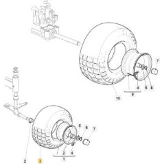 TIRE 15X6.00-6 PR2 TL S373A DELI ORIGINAL STIGA - 125590032/0 | NewgardenParts.com