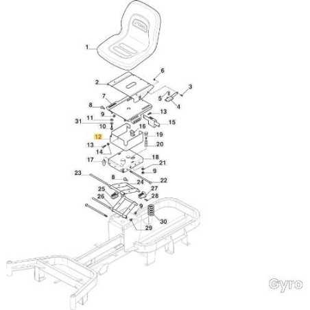 SEAT SUSPENSION PROTECTION e-ZTR VN ORIGINAL STIGA - 387605033/0 | NewgardenParts.com