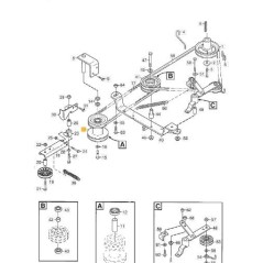 DOPPELTE RIEMENSCHEIBE VILLA ORIGINAL STIGA - 1134-4643-01 | NewgardenParts.com