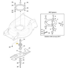 Ausziehbare Riemenscheibe Rasenmähermotor LINER19SV ORIGINAL STIGA 122601933/0 | NewgardenParts.com