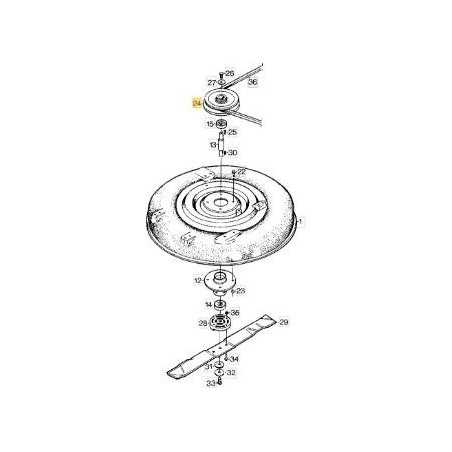 GARDEN BLADE PULLEY C. ORIGINAL STIGA - 1134-3183-01 | NewgardenParts.com