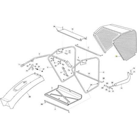 FILET PANIER GTM JAUNE CAPE SUPÉRIEURE ORIGINAL STIGA - 118830693/0 | NewgardenParts.com