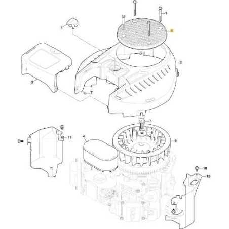 ORIGINAL STIGA FLYWHEEL FAN PROTECTION NET - 118551571/0 | NewgardenParts.com