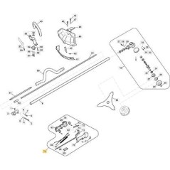 ORIGINAL STIGA RIGHT HANDLE ASSEMBLY - 118803852/0