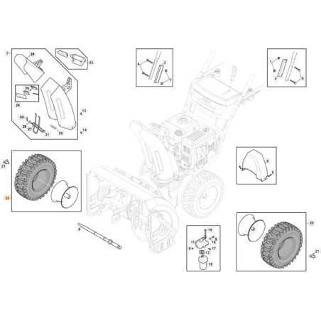 COMPLETE WHEEL RIGHT 16x6.50-8 ORIGINAL STIGA - 118821235/0 | NewgardenParts.com