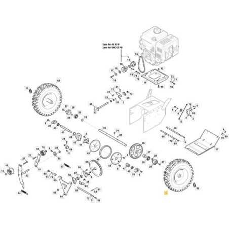 ROUE COMPLÈTE DROITE COMME 62 P ORIGINAL STIGA - 118820581/0 | NewgardenParts.com