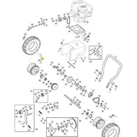 RUOTA COMPLETA DESTRA ORIGINALE STIGA - 118821097/0 | NewgardenParts.com