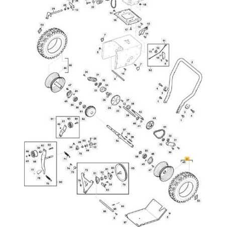ROUE COMPLÈTE GAUCHE ORIGINAL STIGA - 118821098/0 | NewgardenParts.com