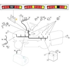 CUADRO ELÉCTRICO 8 LEDS C/FRIZ. TC (ISO) ORIGINAL ESTIGA - 125722441/0 | NewgardenParts.com