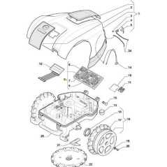 SCHEDA M.AM2000 SPAZZOLE 10A NO FW REV2 ORIGINALE STIGA - 112600249/0