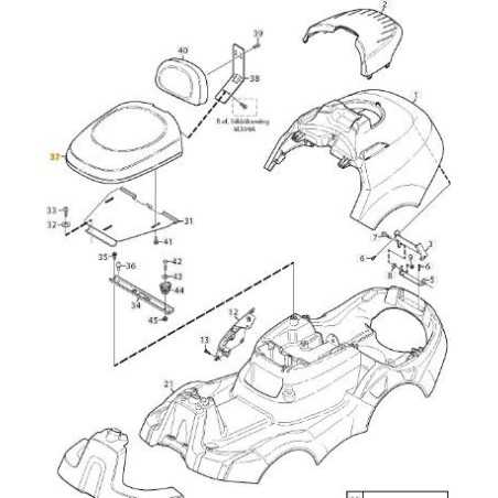 SEAT CUSHION ORIGINAL KIT STIGA - 1134-7741-01 | NewgardenParts.com