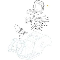 STIGA NJ LOW SEAT ORIGINAL STIGA - 125722481/0 | NewgardenParts.com