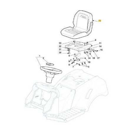 STIGA NJ LOW SEAT ORIGINAL STIGA - 125722481/0 | NewgardenParts.com