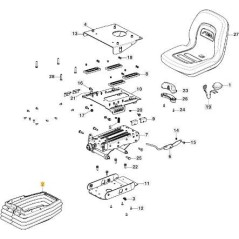 SEAT BELLOW PFM BLACK ORIGINAL STIGA - 337737500/0 | NewgardenParts.com