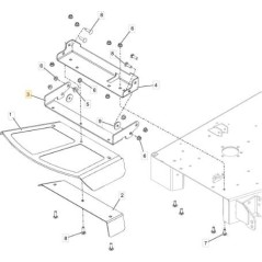 SUPPORT DE PROTECTION LATÉRALE ORIGINAL STIGA - 118830785/0 | NewgardenParts.com